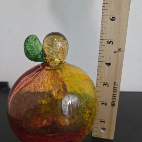Plow And Hearth Glass Pear Fruit Fly Trap Footed Art Glass - Picture 6 of 6